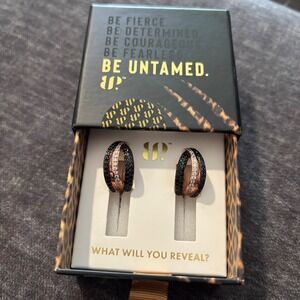 New Bomb Party Loop Of No Return Earrings Black Onyx Rose Gold Hematite ER85532